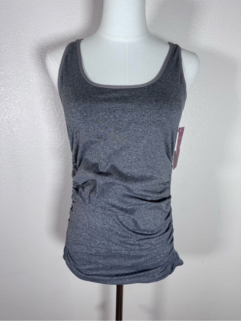 BeMaternity Heather Gray Scoop Neck Maternity Tank